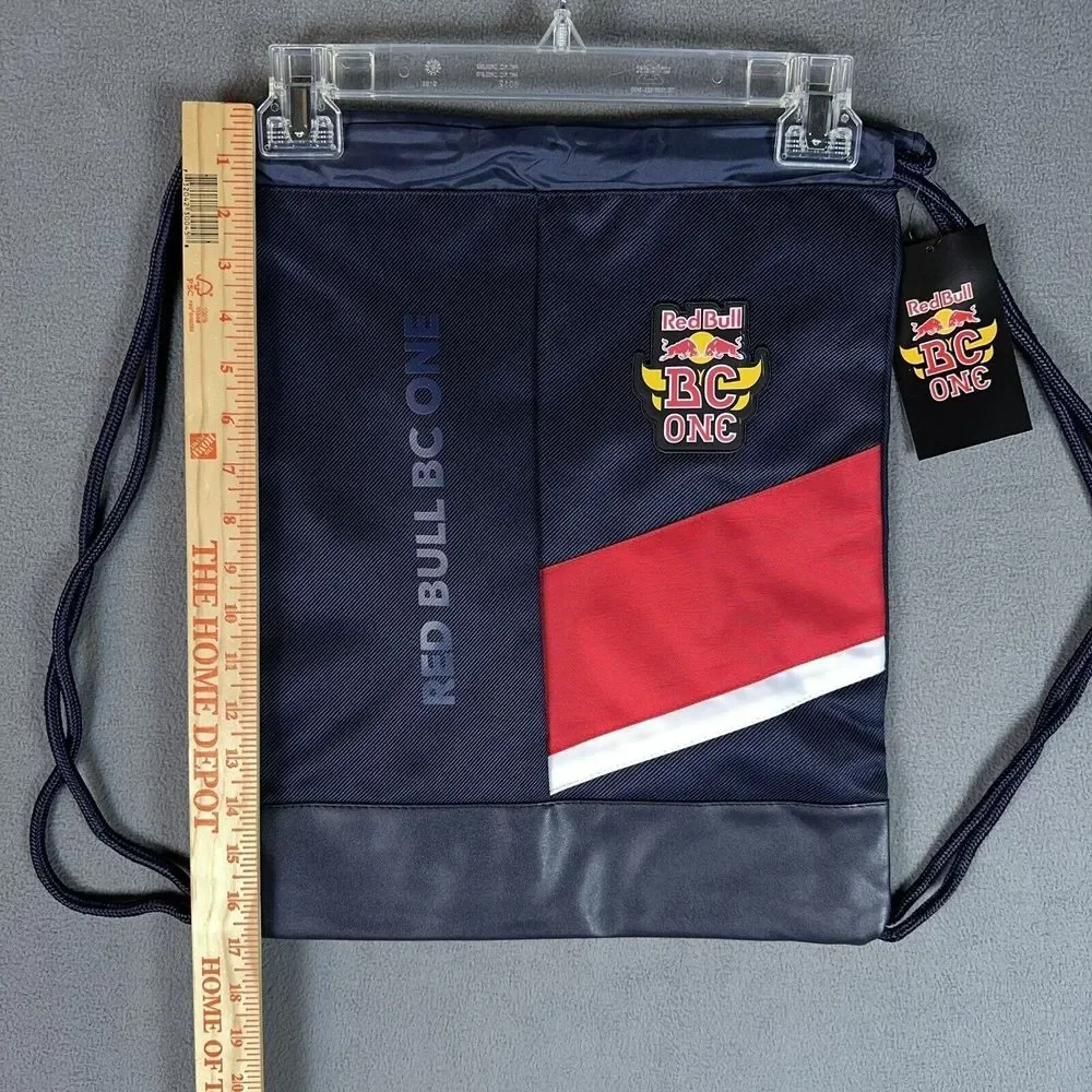 Red Bull‎ BC One Drawstring Bag Backpack Navy Blue B Boy Dancing Lightweight